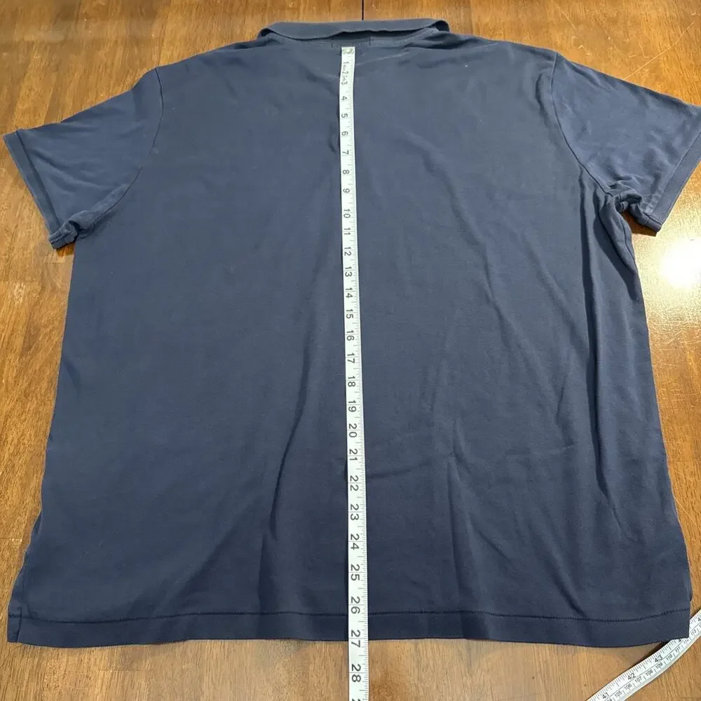Polo Ralph Lauren Custom Slim Fit Polo Shirt Blue Short Sleeve‎ XL 185/104A